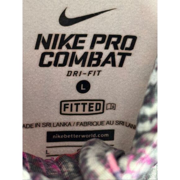 B7 Nike pro combat dri fit fitted Women 1/4 zip top size large - Picture 5 of 10